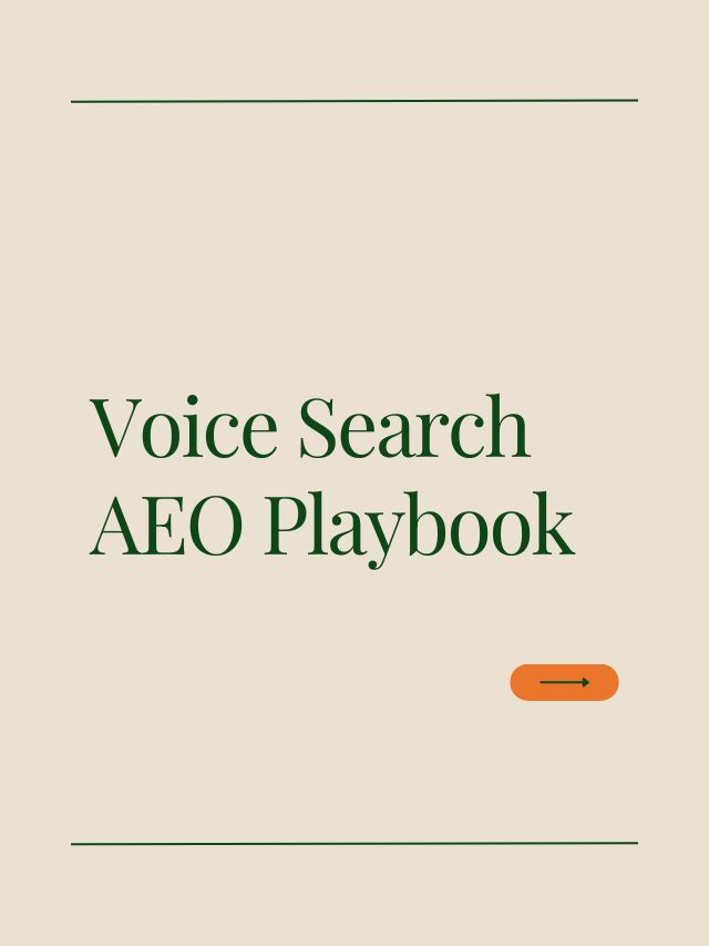 Voice Search AEO Playbook